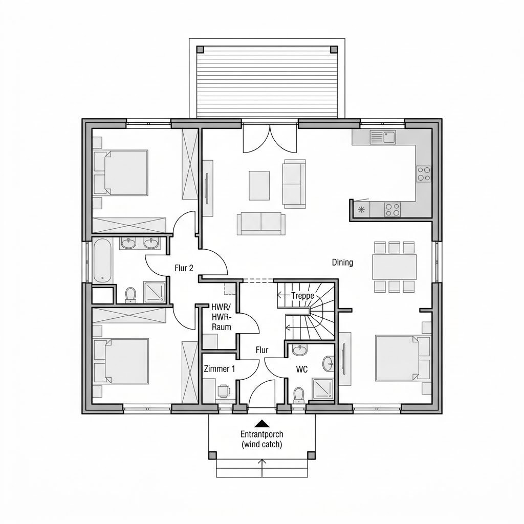 Schwedenhaus Arla von Eksjöhus — Holzrahmenbau mit 142 m²
