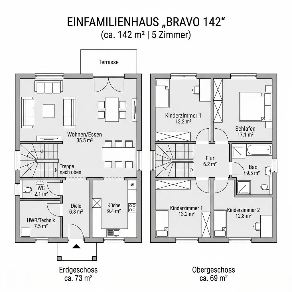 Grundriss Bravo 142 Grundriss Bravo 142 von ELK Haus