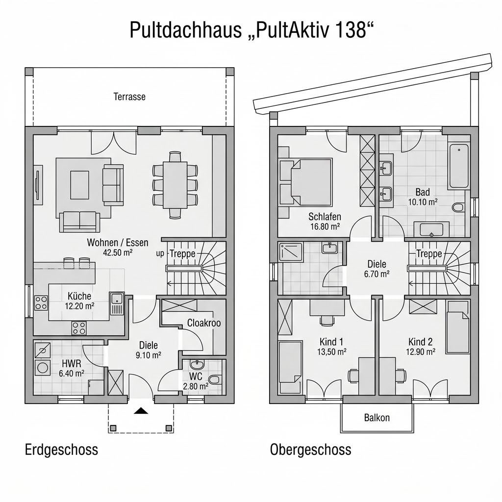 Grundriss PultAktiv 138 Grundriss PultAktiv 138 von ELK Haus