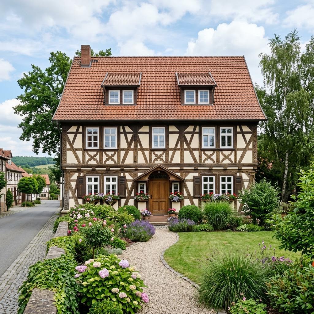 Fachwerkhaus Klassik 156 von KD-Haus — Fachwerk mit Holzständer und Gefachen mit rund 156 m²