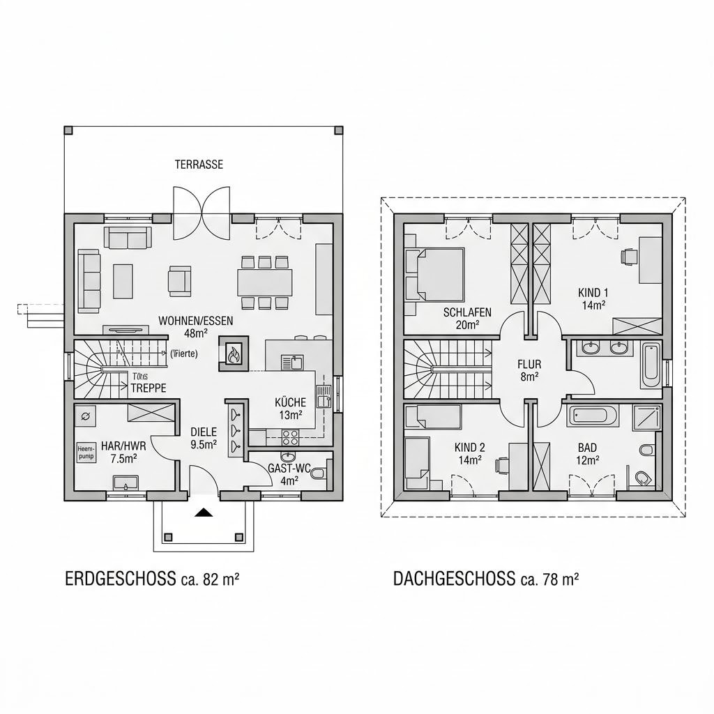 Grundriss Landhaus Ammerland 160 von FingerHaus