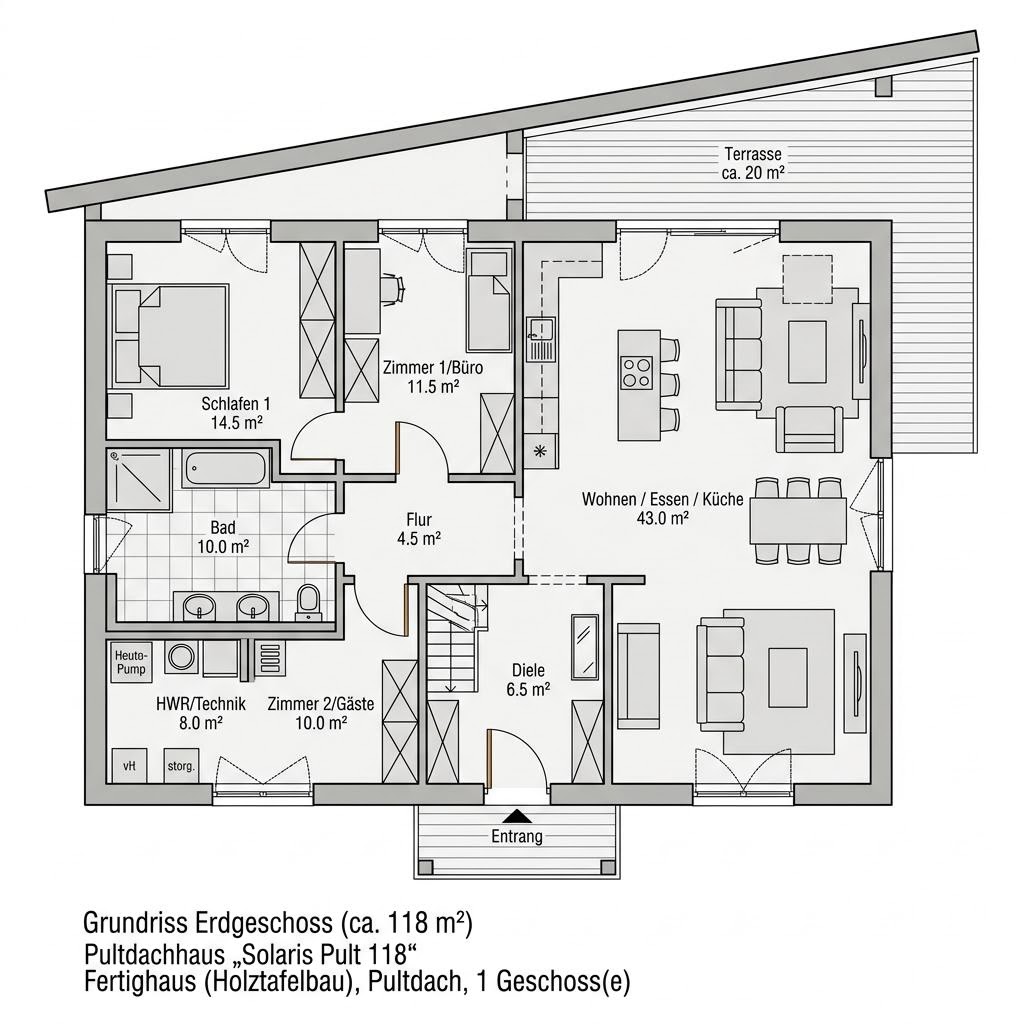 Grundriss Solaris Pult 118 von FingerHaus
