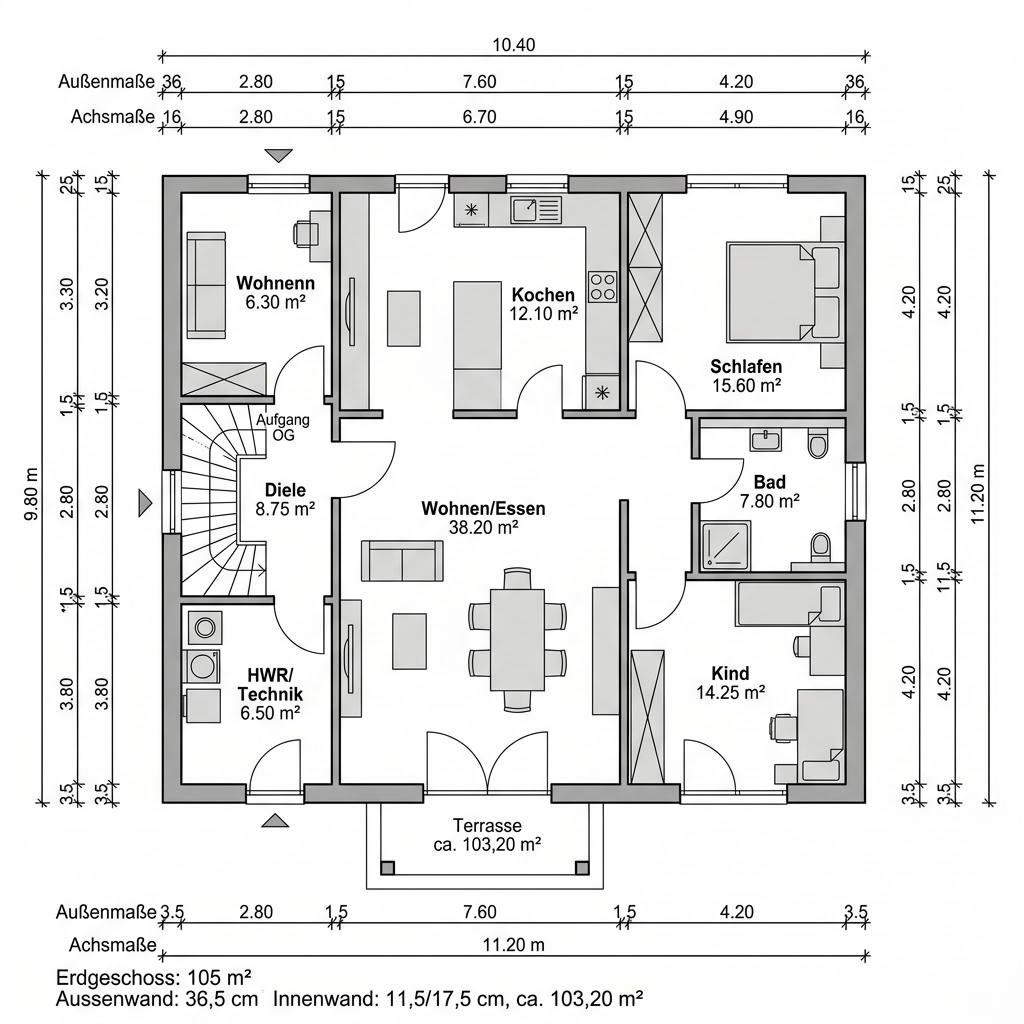 Grundriss Zweifamilienhaus Medley 210 von FingerHaus
