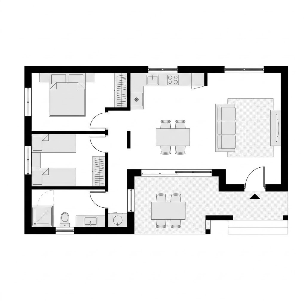 Nordisches Ferienhaus Skagen 72 von Fjorborg Holzhäuser mit Satteldach