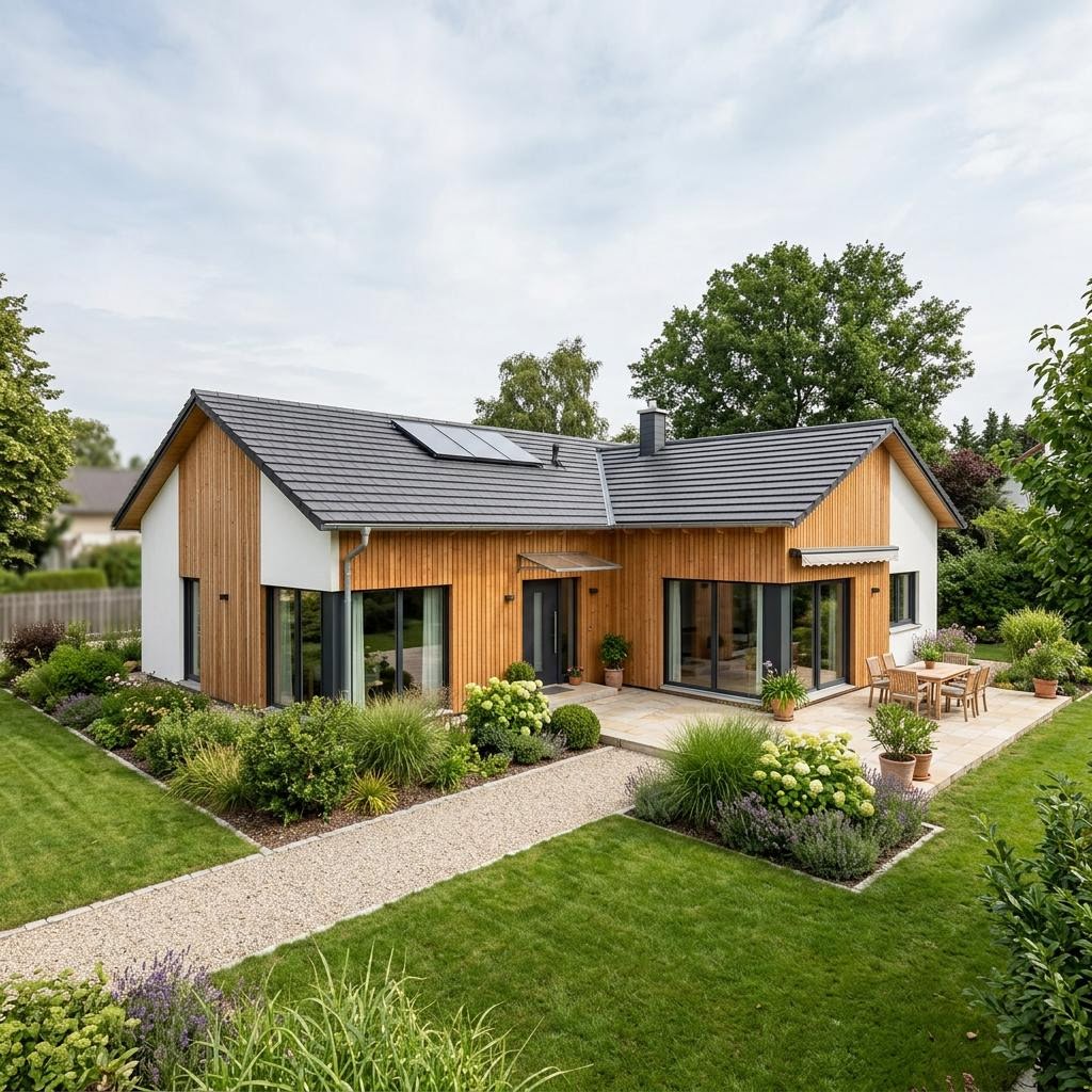 Frammelsberger Holzhaus Holz-Winkelbungalow 126 – Fertighaus Preis pro m²
