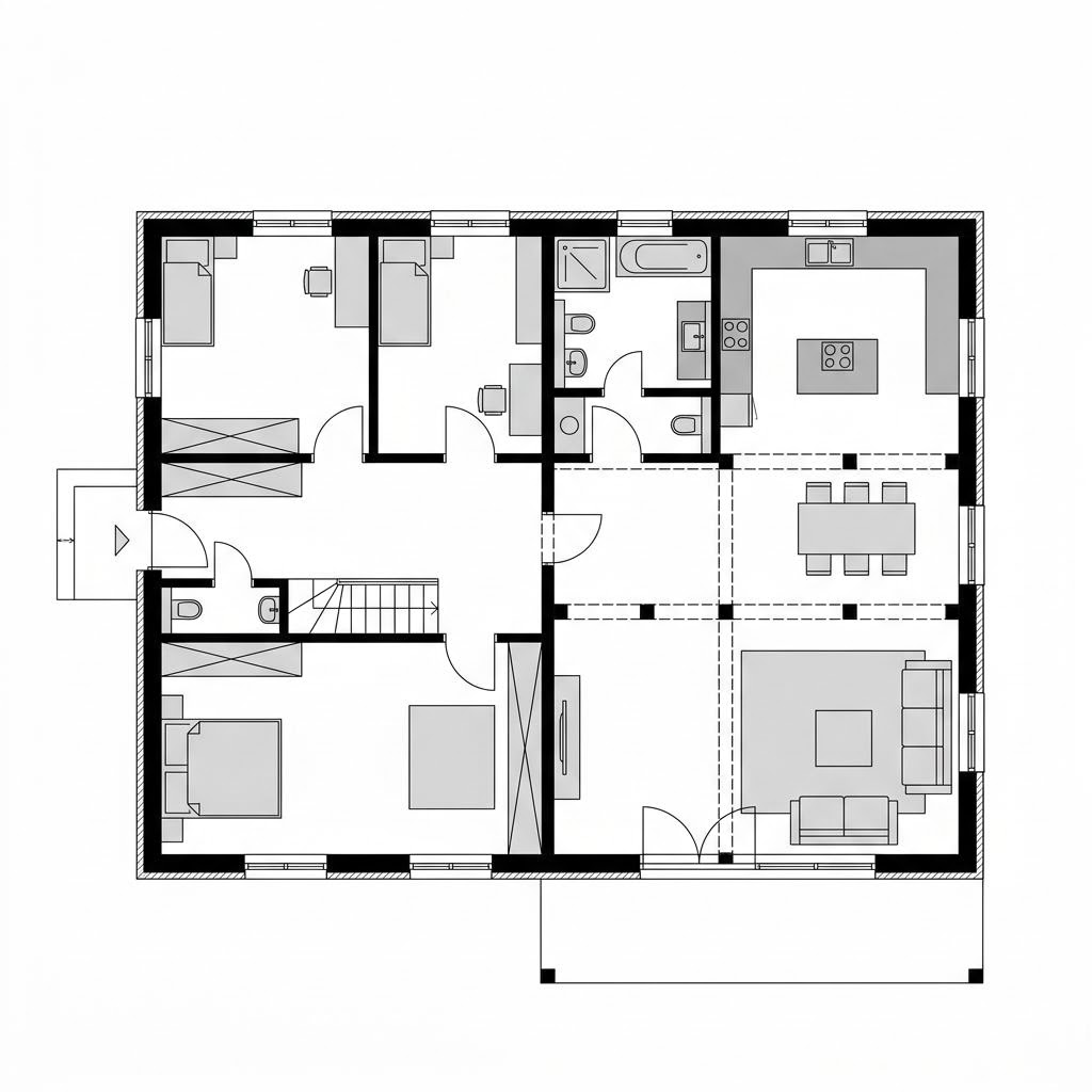 Fachwerkhaus Diele 158 von Fuhrberger Blockhaus — Eichen-Fachwerk mit 158 m²