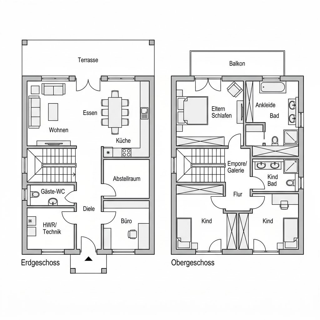 Grundriss Villa Chiaro 208 von GRIFFNER