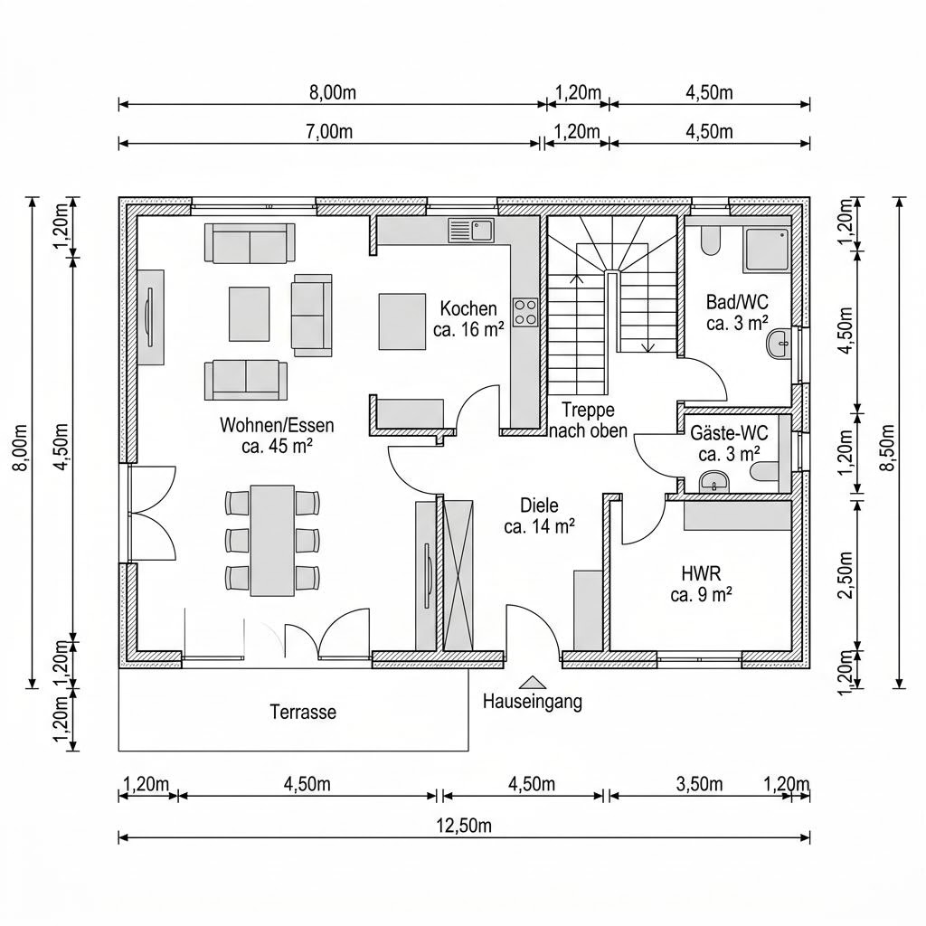 Stadtvilla Residenz Turm 165 von GUSSEK HAUS mit Turmdach — 165 m²