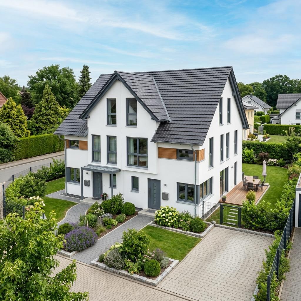 Zweifamilienhaus Zweifamilienhaus Doppio 190 von GUSSEK HAUS — Zwerchdach, 190 m²