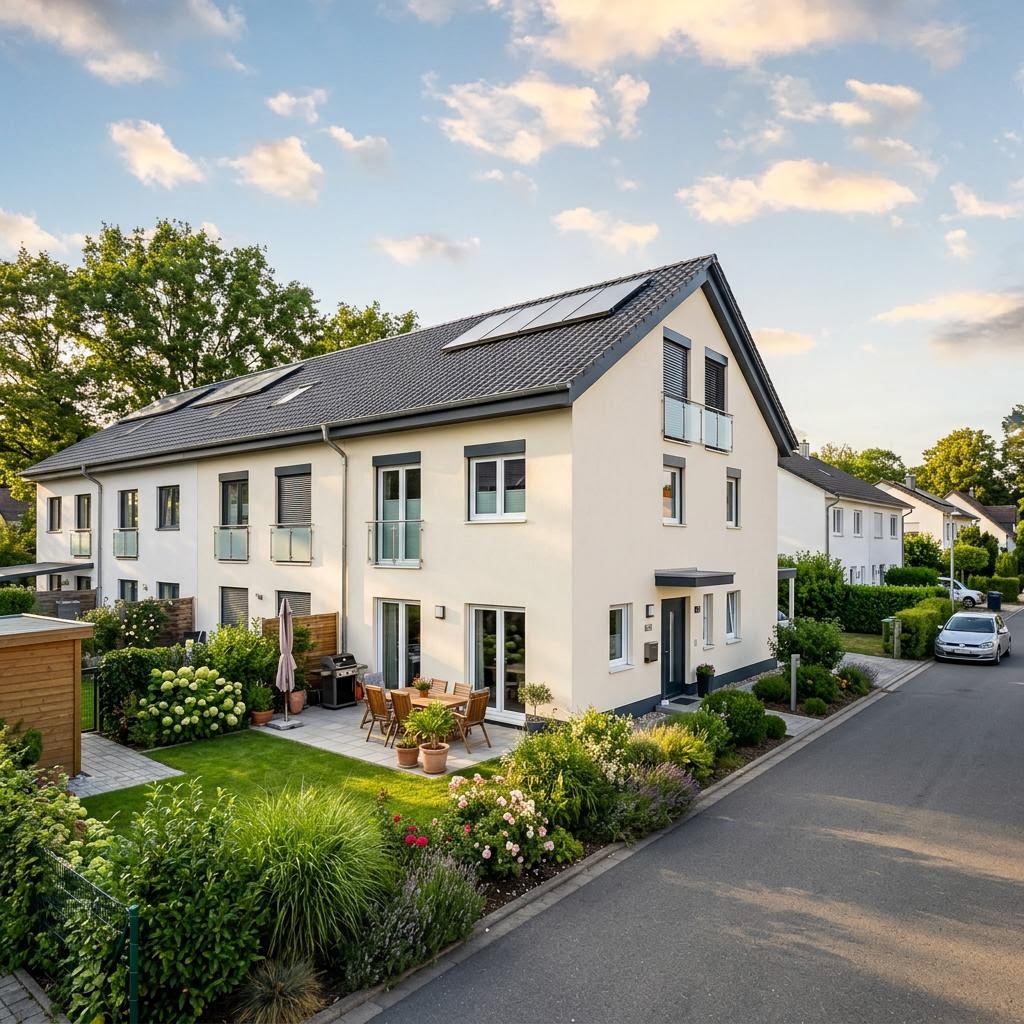 Reihenhaus Reihenmittelhaus Variant R114 von Hanse Haus mit Satteldach und 114 m² Wohnfläche