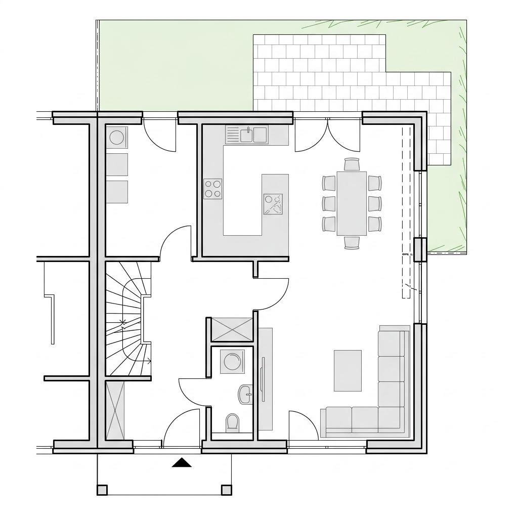 Grundriss Doppelhaus 454 – 116 m² Doppelhaus mit 4 Zimmern