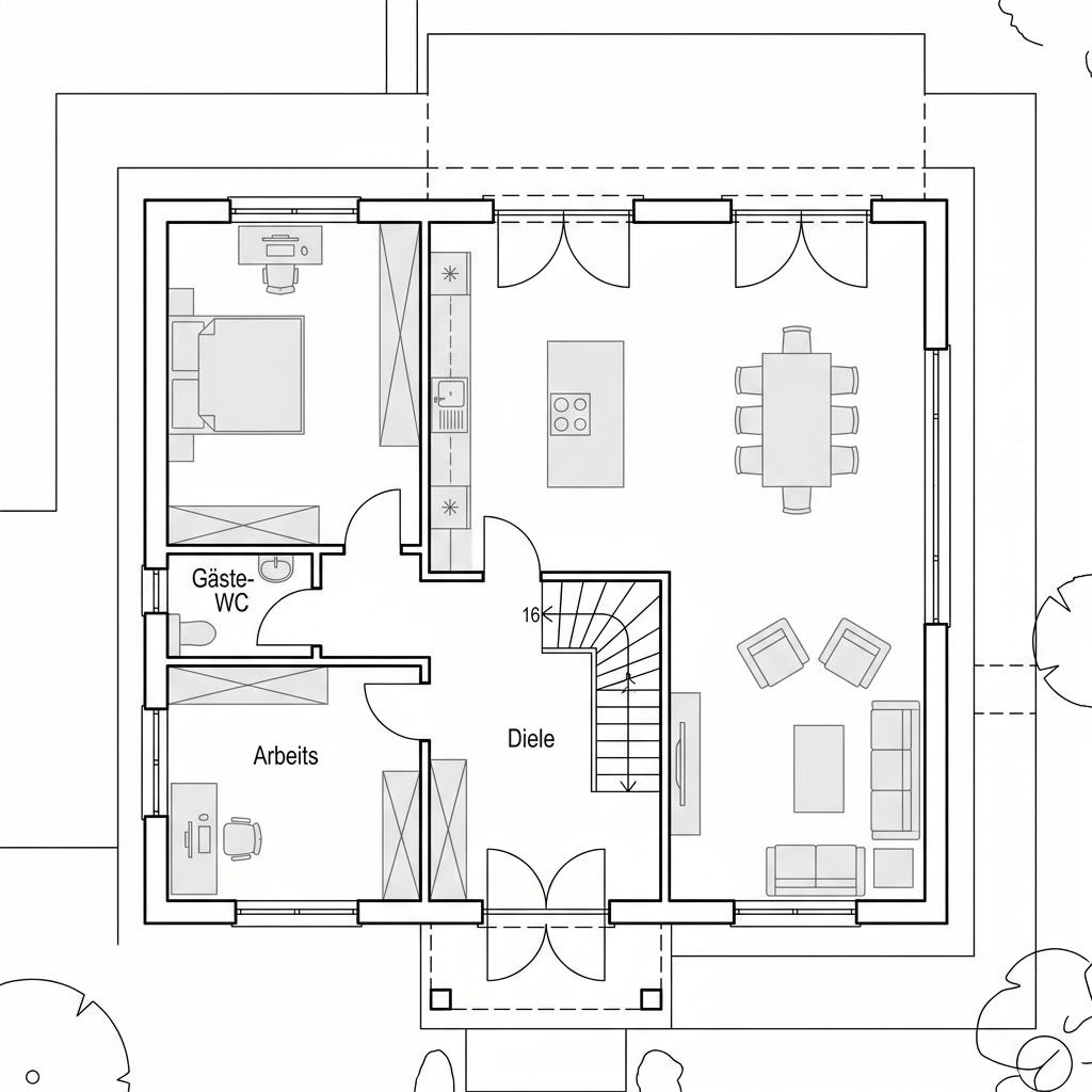 Stadtvilla Stadtvilla Arcus 150 von Heinz von Heiden — Massivhaus mit 149 m²