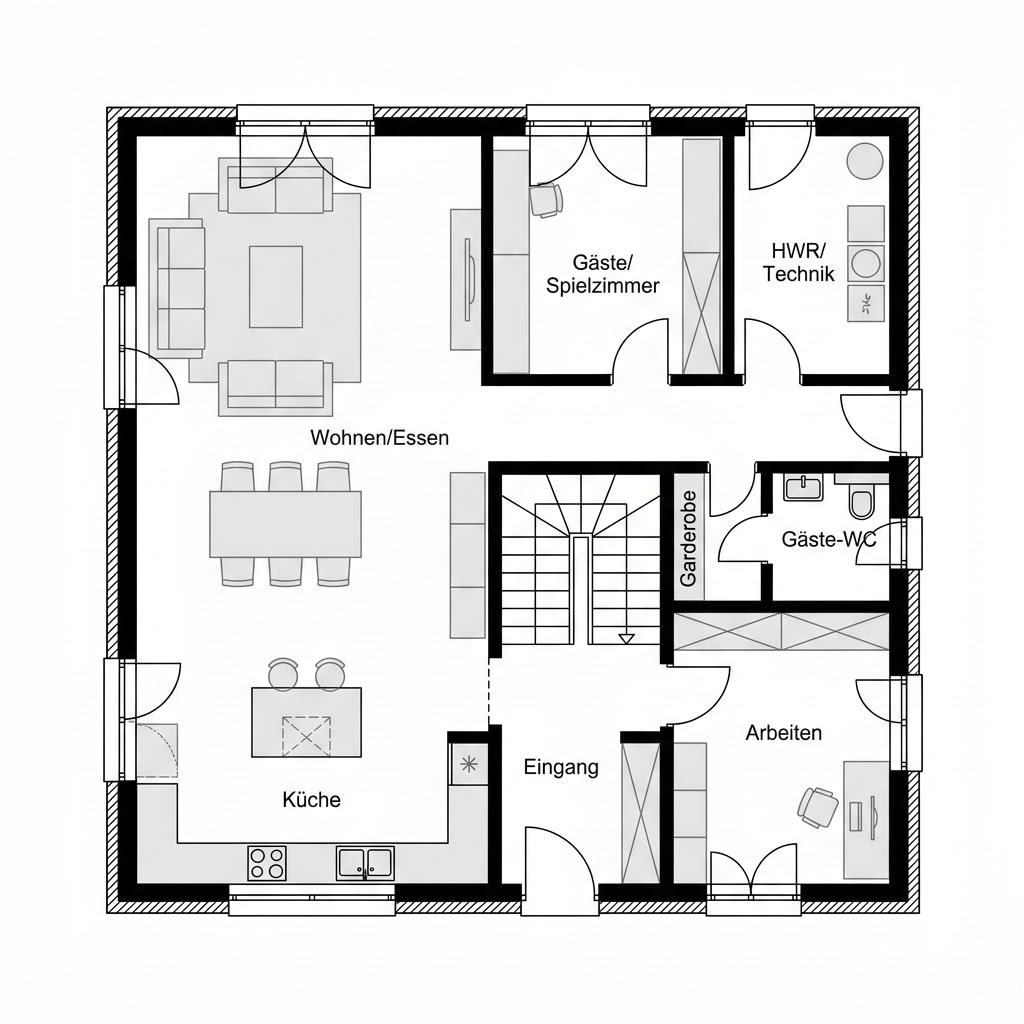 Stadtvilla Stadtvilla Arcus 152 von Heinz von Heiden — Massivhaus mit 147 m²