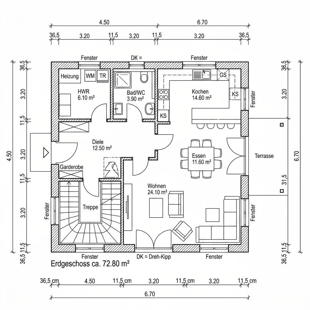 Stadtvilla Stadtvilla Zelt 140 von Heinz von Heiden Massivhäuser mit Zeltdach — 140 m²