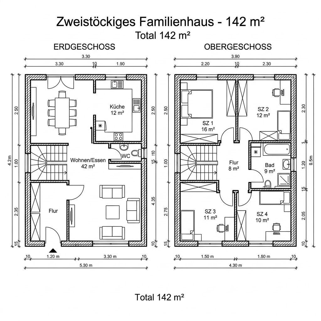 Holzhaus Landhaus 142 von Isartaler Holzhaus — Familienhaus mit fünf Zimmern und Satteldach