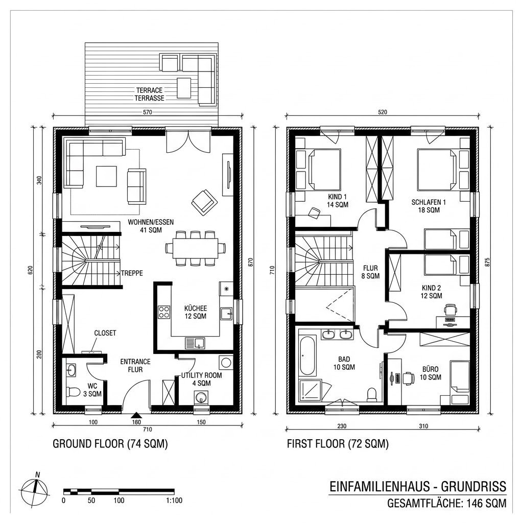 Holzhaus Wörthsee von Isartaler Holzhaus — modernes Familienhaus mit Pultdach