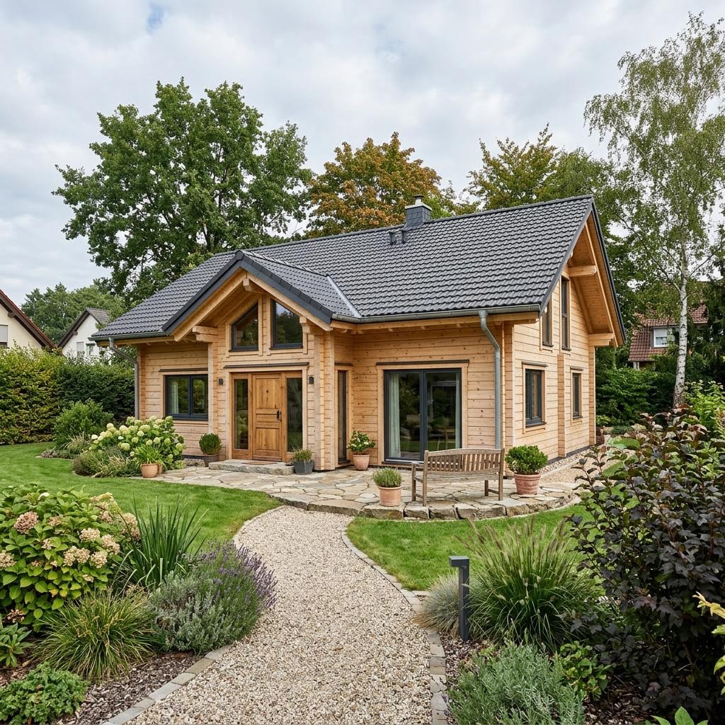 Saima 124 von Honka Finnisches Blockhaus Saima 124 von Honka aus Polarholz mit Satteldach
