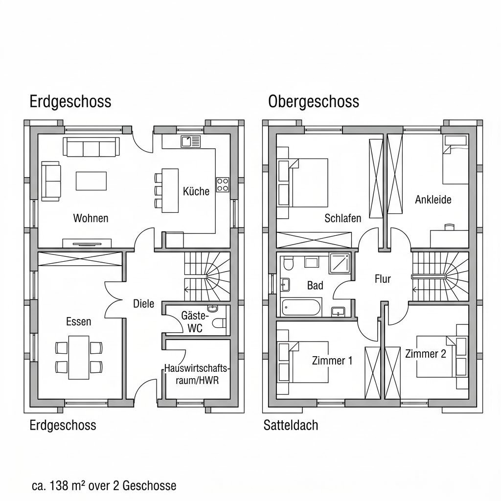 Grundriss Fachwerk Loft 138 Grundriss Fachwerk Loft 138 von KD-Haus