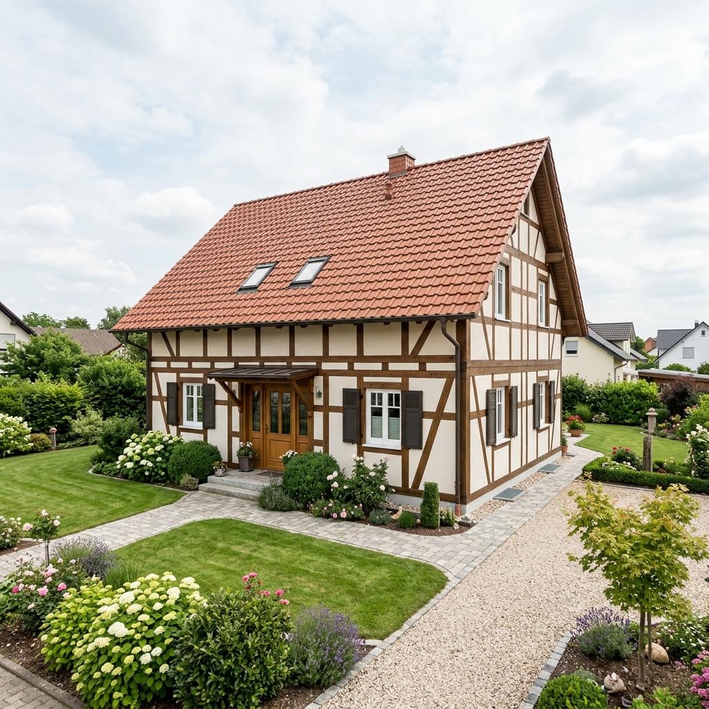Fachwerkhaus Klassik 140 von KD-Haus — Holzständer-Fachwerk mit 140 m²