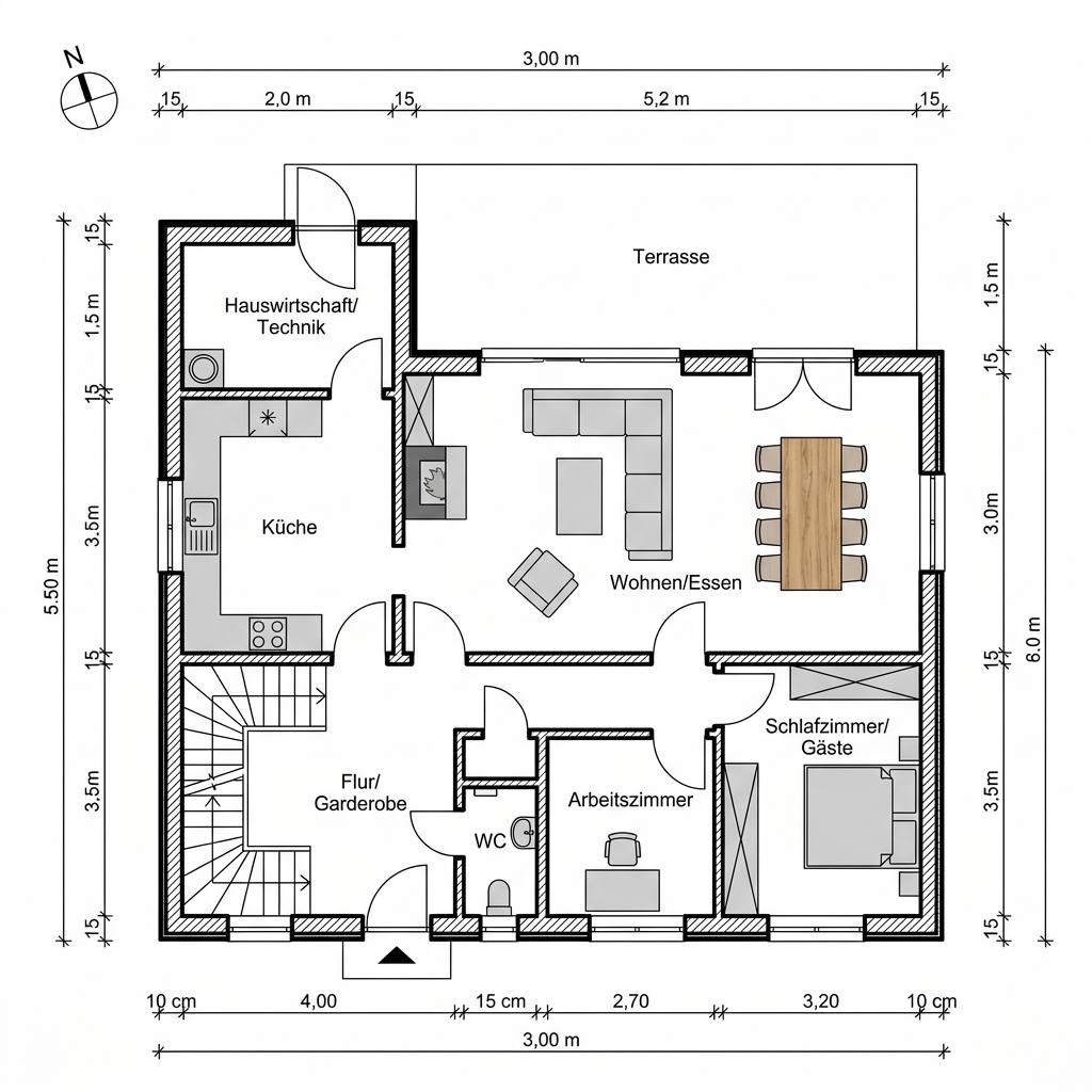 Fachwerkhaus Klassik 140 von KD-Haus — Holzständer-Fachwerk mit 140 m²