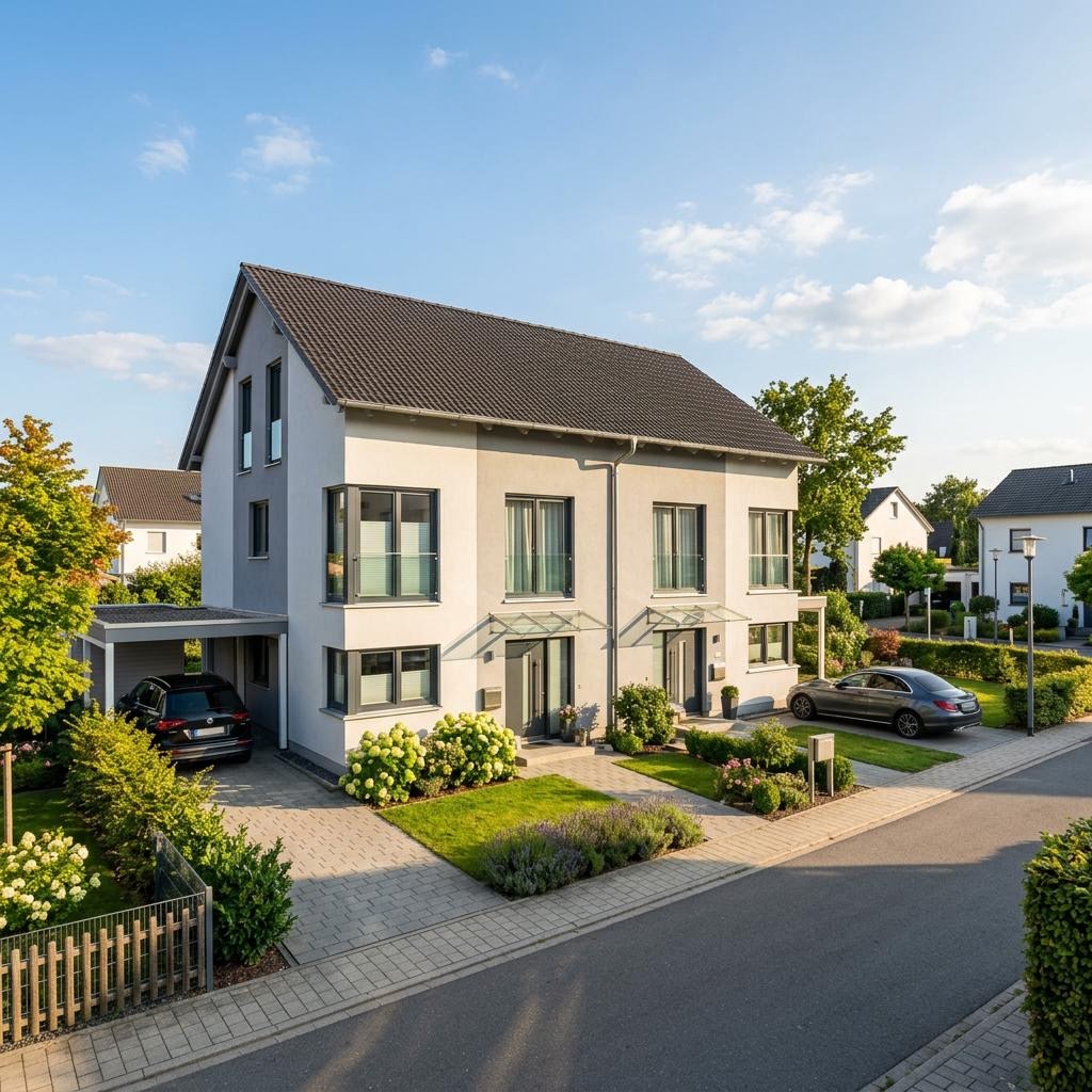 Doppelhaus Cetus 128 von Kern-Haus Massives Doppelhaus Cetus 128 von Kern-Haus mit Satteldach