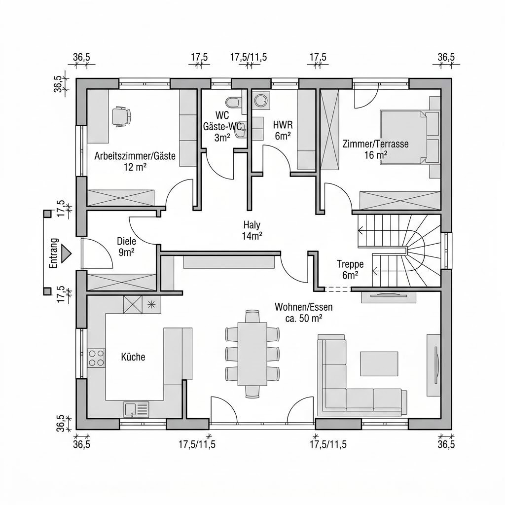 Stadtvilla Stadtvilla Novo von Kern-Haus — Massivhaus mit 150 m²