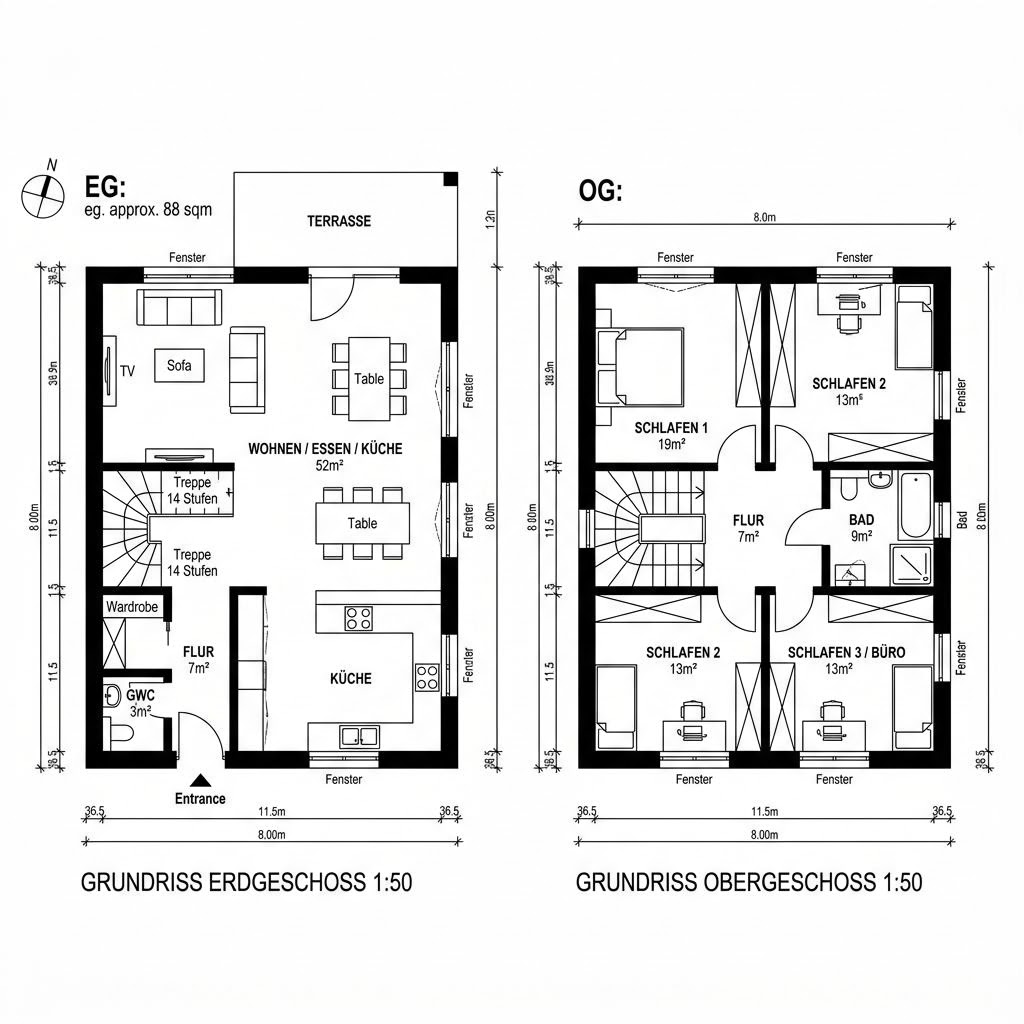 Kubushaus Kubus Arte 176 von GRIFFNER — Holzhaus mit rund 176 m²