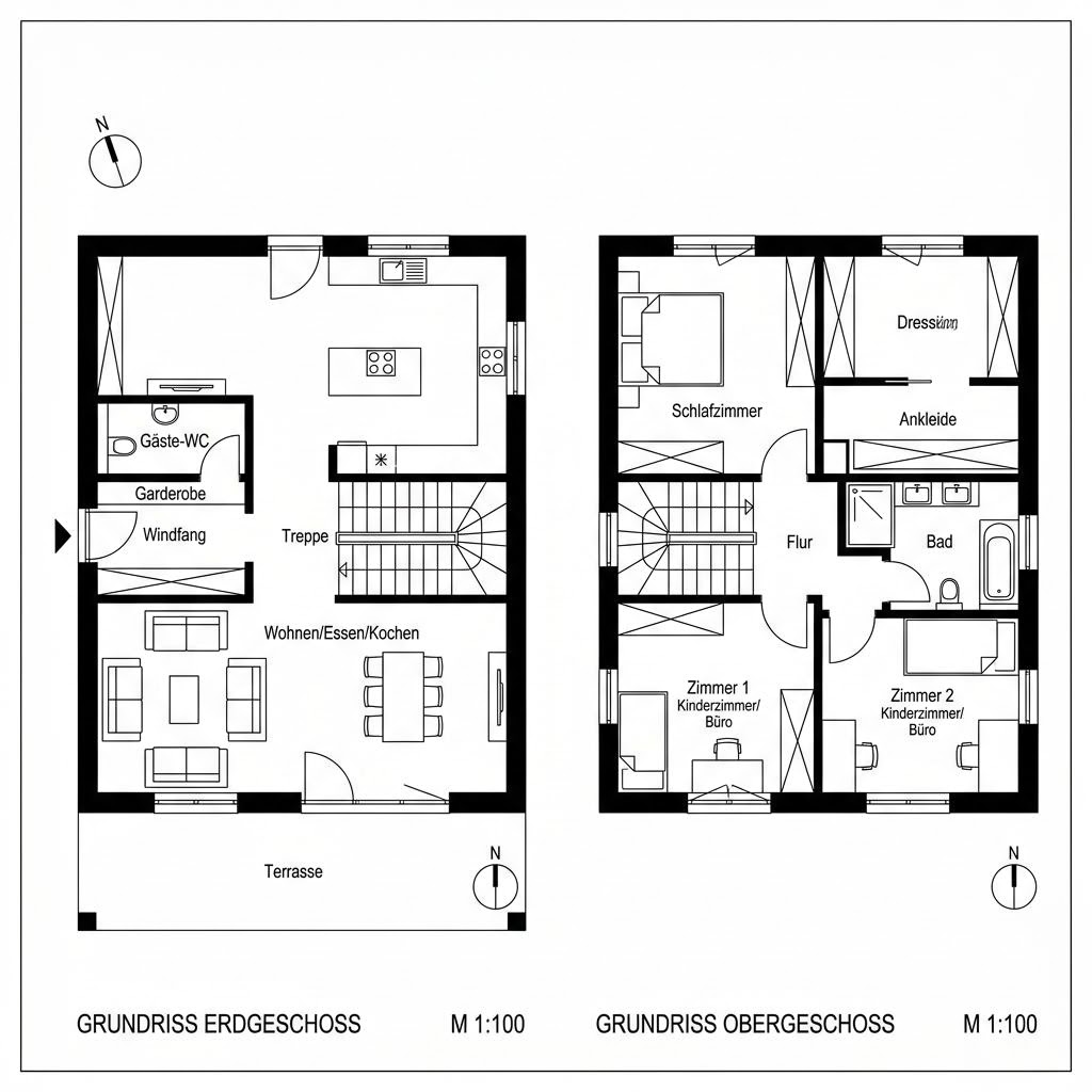 Kubushaus Kubushaus ART 202 von HUF HAUS — Fertighaus mit rund 202 m²