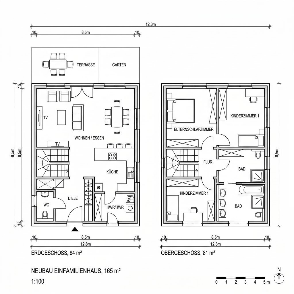 Landhaus Hochfelln 165 von Chiemgauer Holzhaus — Vollholzhaus mit sechs Zimmern und 165 m²