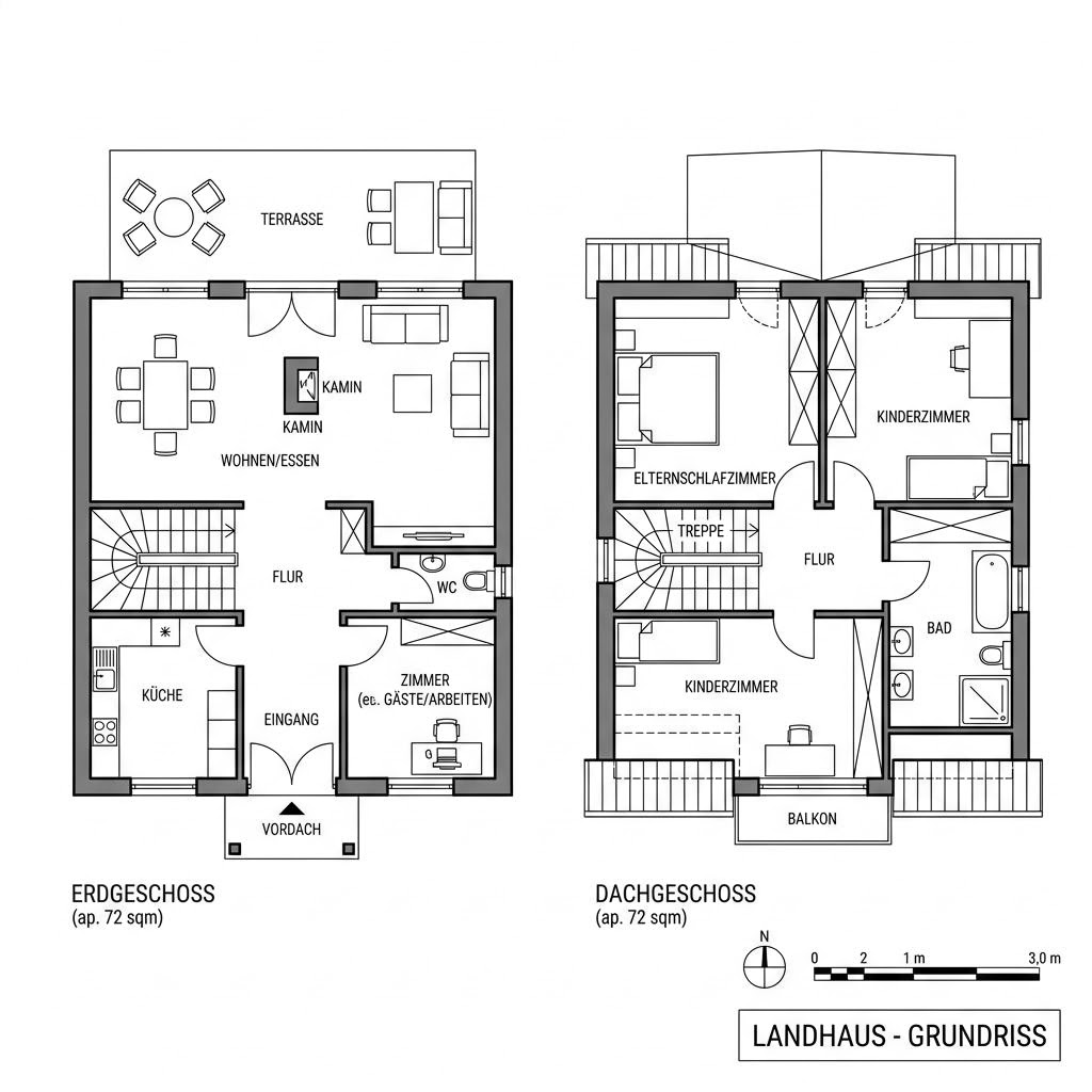 Grundriss Landhaus Classic 144 Grundriss Landhaus Classic 144 von Wagener Systemhausbau