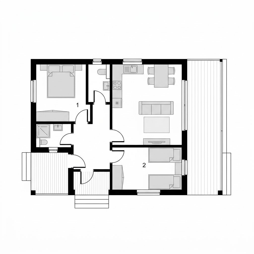 Rustikales Ferienhaus Waldperle 64 von LéonWood aus Blockbohlen