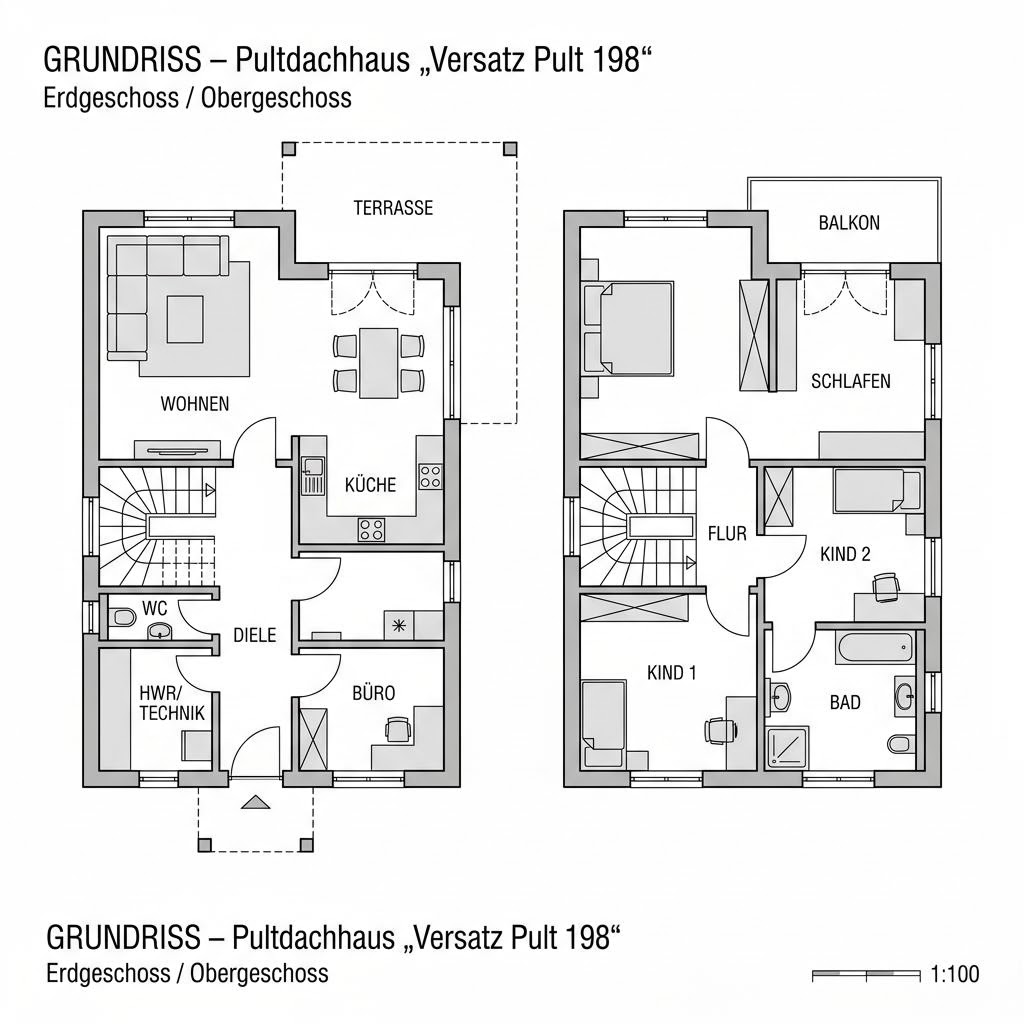 Grundriss Versatz Pult 198 Grundriss Versatz Pult 198 von LUXHAUS