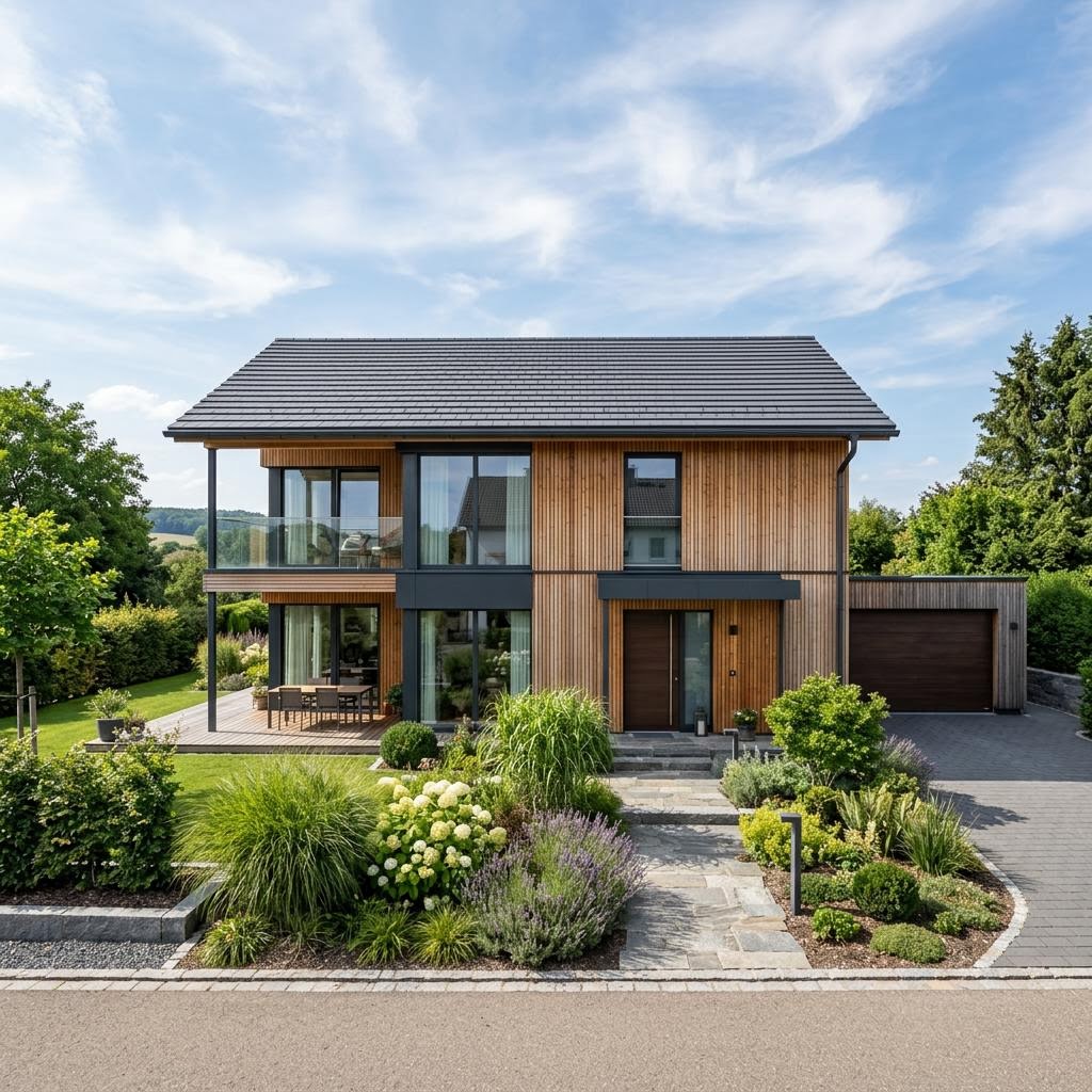Luxusvilla & Designerhaus Landhaus Villa 186 von ARGE-HAUS — Fertighaus in Holztafelbau mit rund 186 m²