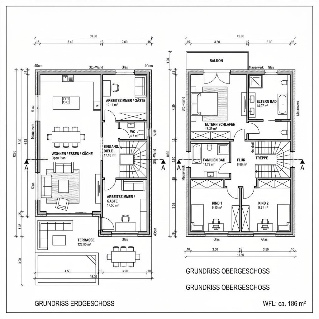 Luxusvilla & Designerhaus Landhaus Villa 186 von ARGE-HAUS — Fertighaus in Holztafelbau mit rund 186 m²