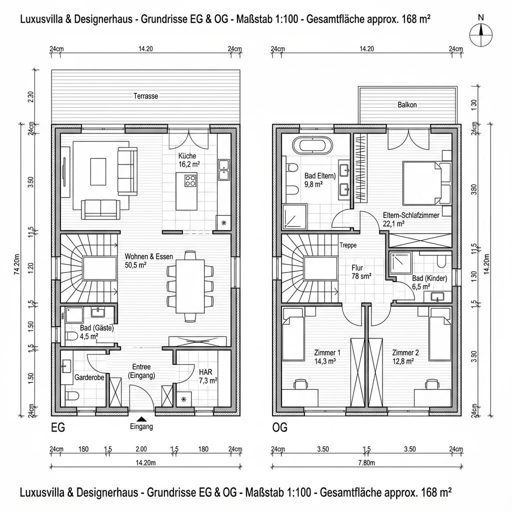 Grundriss MODUM 7 Beispiel 3 Grundriss MODUM 7 Beispiel 3 von HUF HAUS