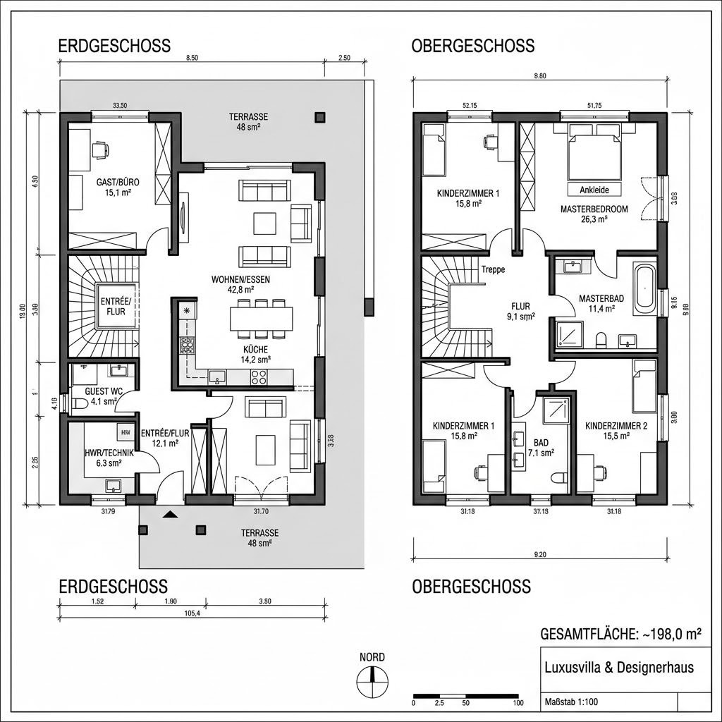 Grundriss MODUM 8 Beispiel 7 Grundriss MODUM 8 Beispiel 7 von HUF HAUS
