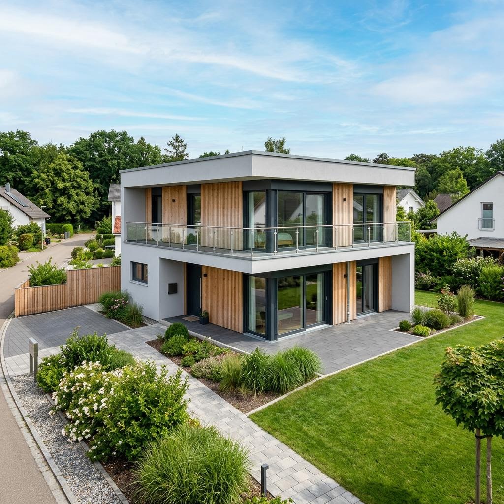 Kubushaus Cube 130 von McCube mit Flachdach — kubisches Fertighaus im Bauhausstil mit 130 m²