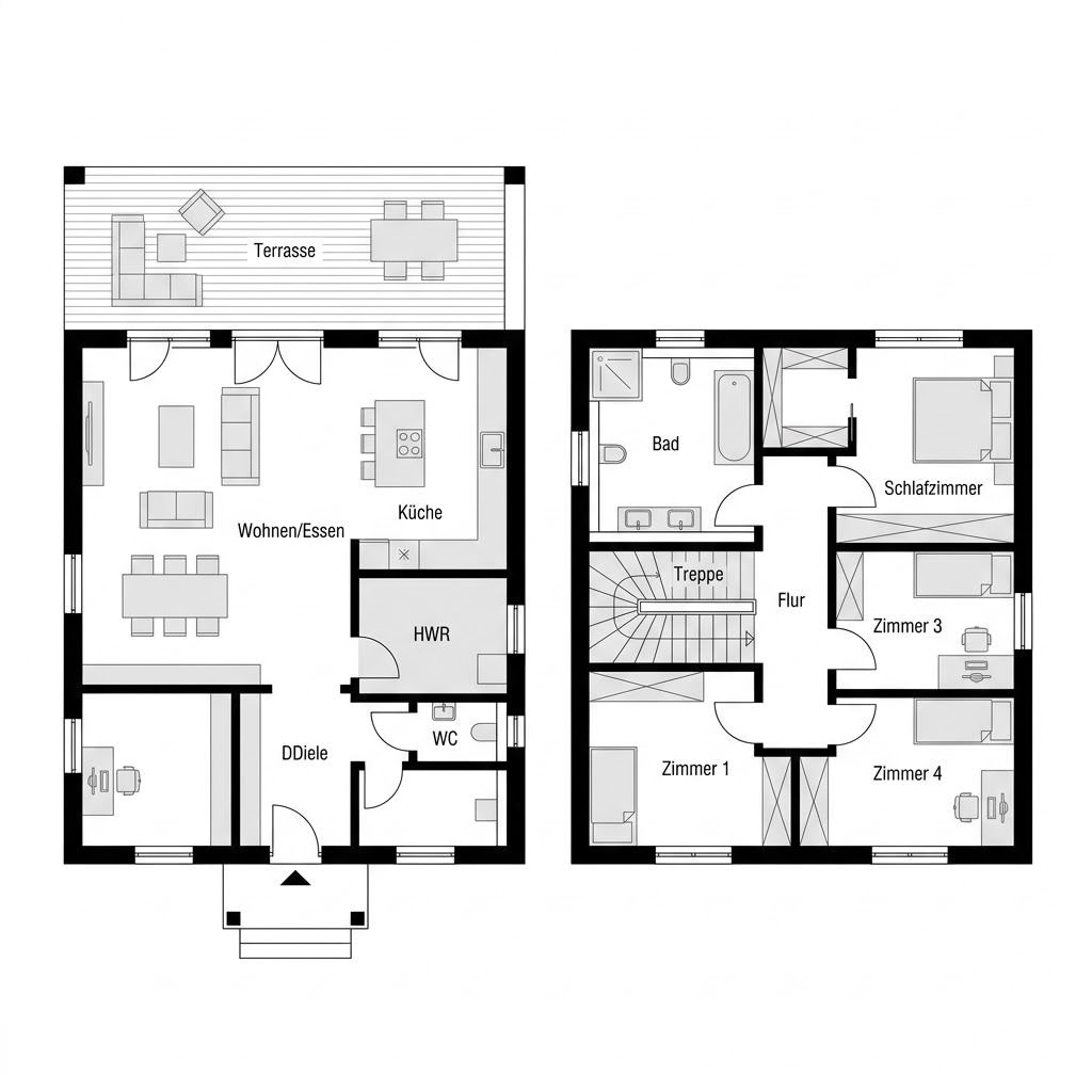 Grundriss Innovation R 152 von RENSCH-HAUS