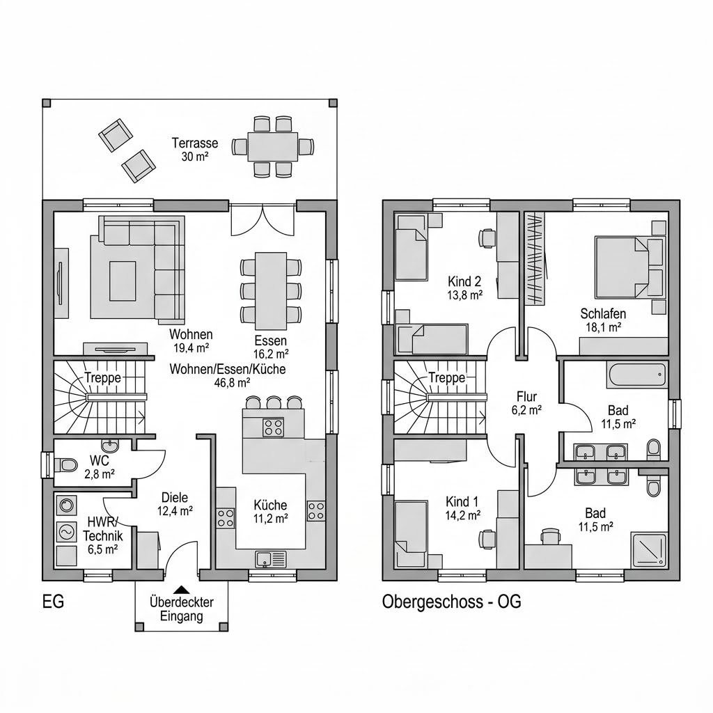 Grundriss Life & Style 155 von RENSCH-HAUS