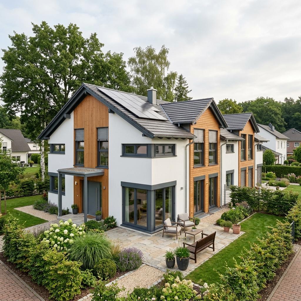 Twin SH 142 von ScanHaus Marlow Doppelhaushälfte Twin SH 142 von ScanHaus Marlow — Satteldach, 142 m² für schmale Grundstücke