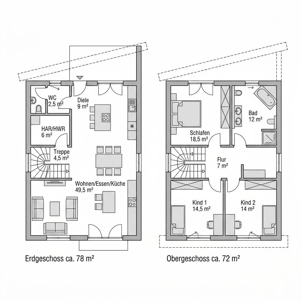 Grundriss PultSelektion 150 von Schwabenhaus