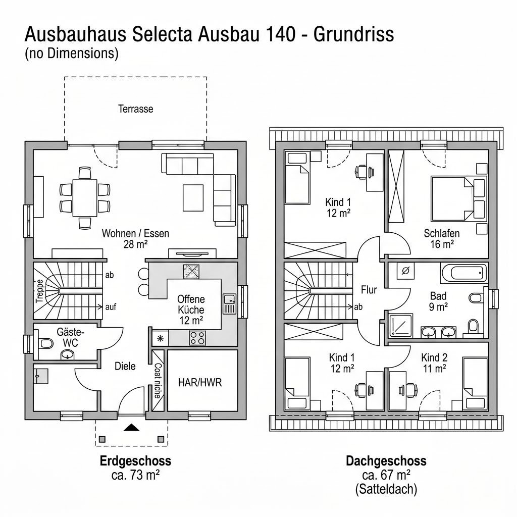 Grundriss Selecta Ausbau 140 von Schwabenhaus