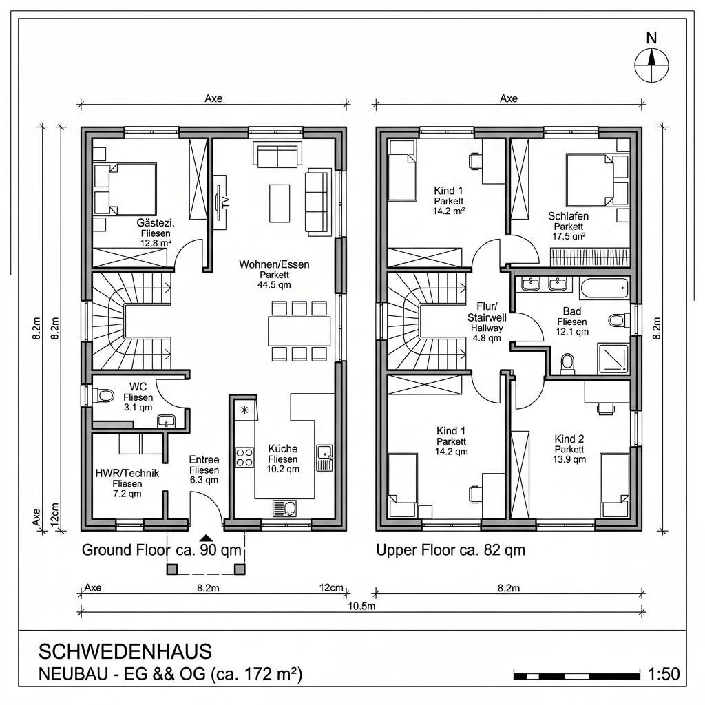 Schwedenhaus Schwedenhaus Lund 172 von Eksjöhus — Holzhaus mit rund 172 m²