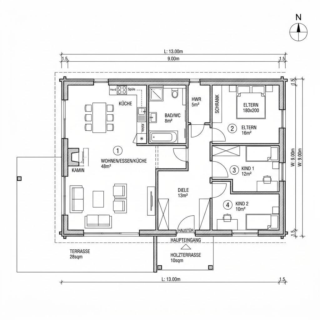 Schwedenhaus Schwedenhaus Malmö 118 von Eksjöhus — Holzhaus mit rund 118 m²