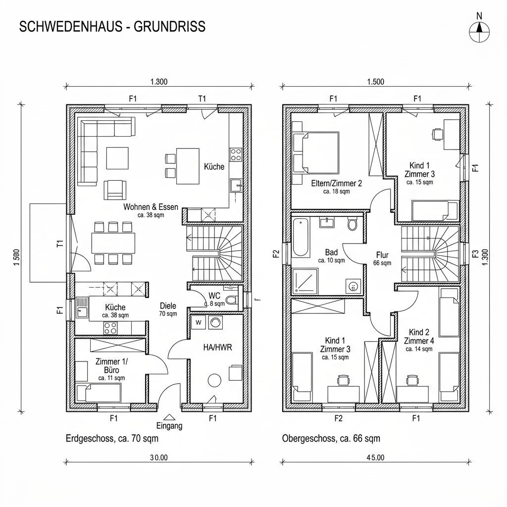 Schwedenhaus Schwedenhaus Uppsala 136 von Eksjöhus — Holzhaus mit rund 136 m²