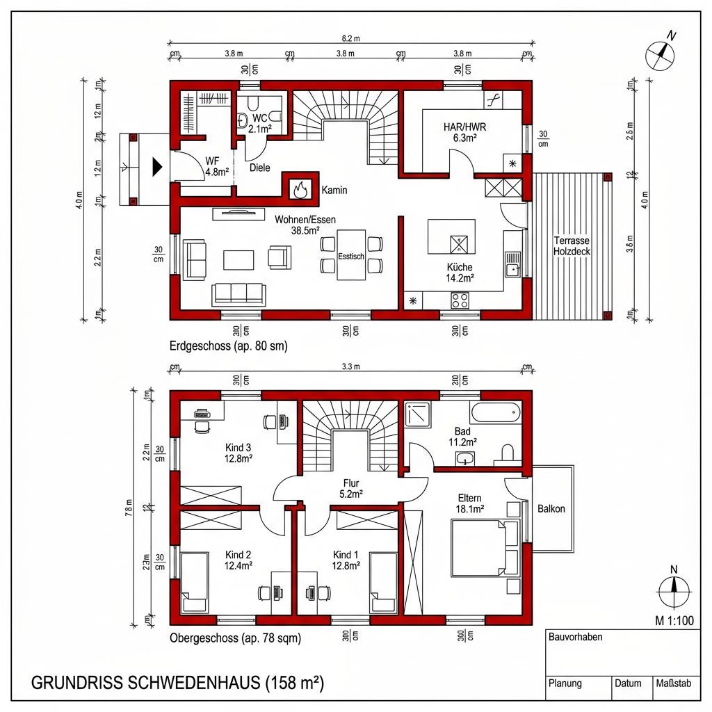 Schwedenhaus Schwedenhaus Växjö 158 von Eksjöhus — Holzhaus mit rund 158 m²