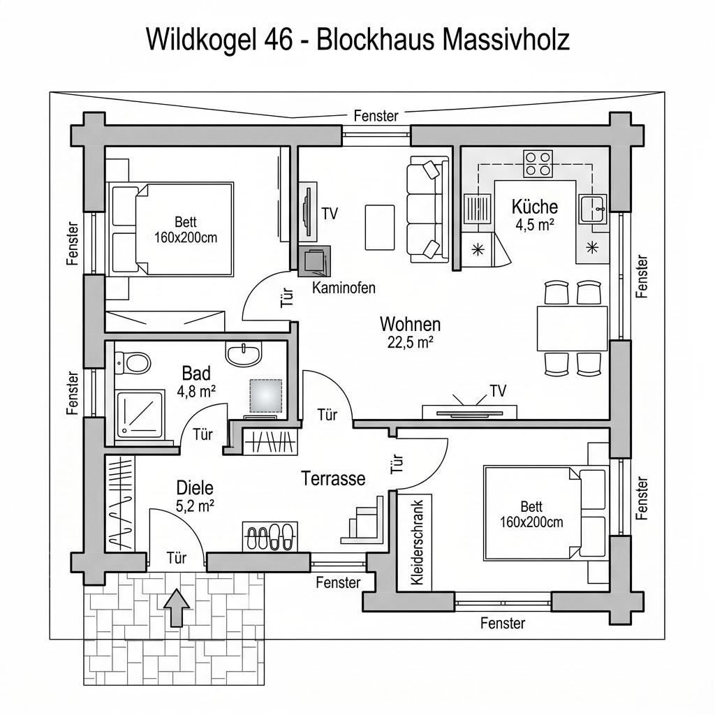 Ferienhaus Wildkogel 46 von Alpin Chalets Tirol als modernes Mini-Chalet mit Pultdach