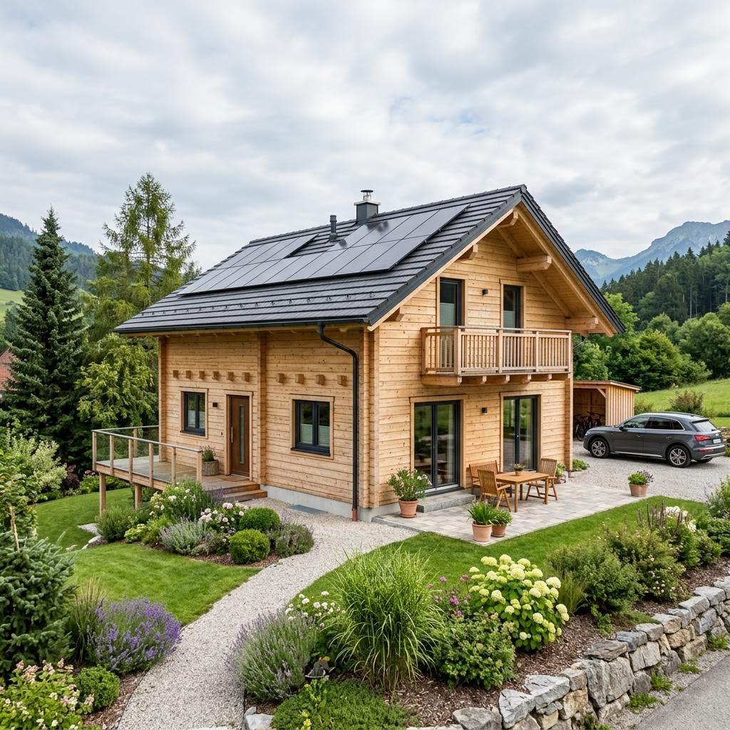 Zillertal 88 von Sonnleitner Holzbauwerke Ferienhaus Zillertal 88 von Alpin Chalets Tirol als zweigeschossiges Alpenchalet mit Südbalkon