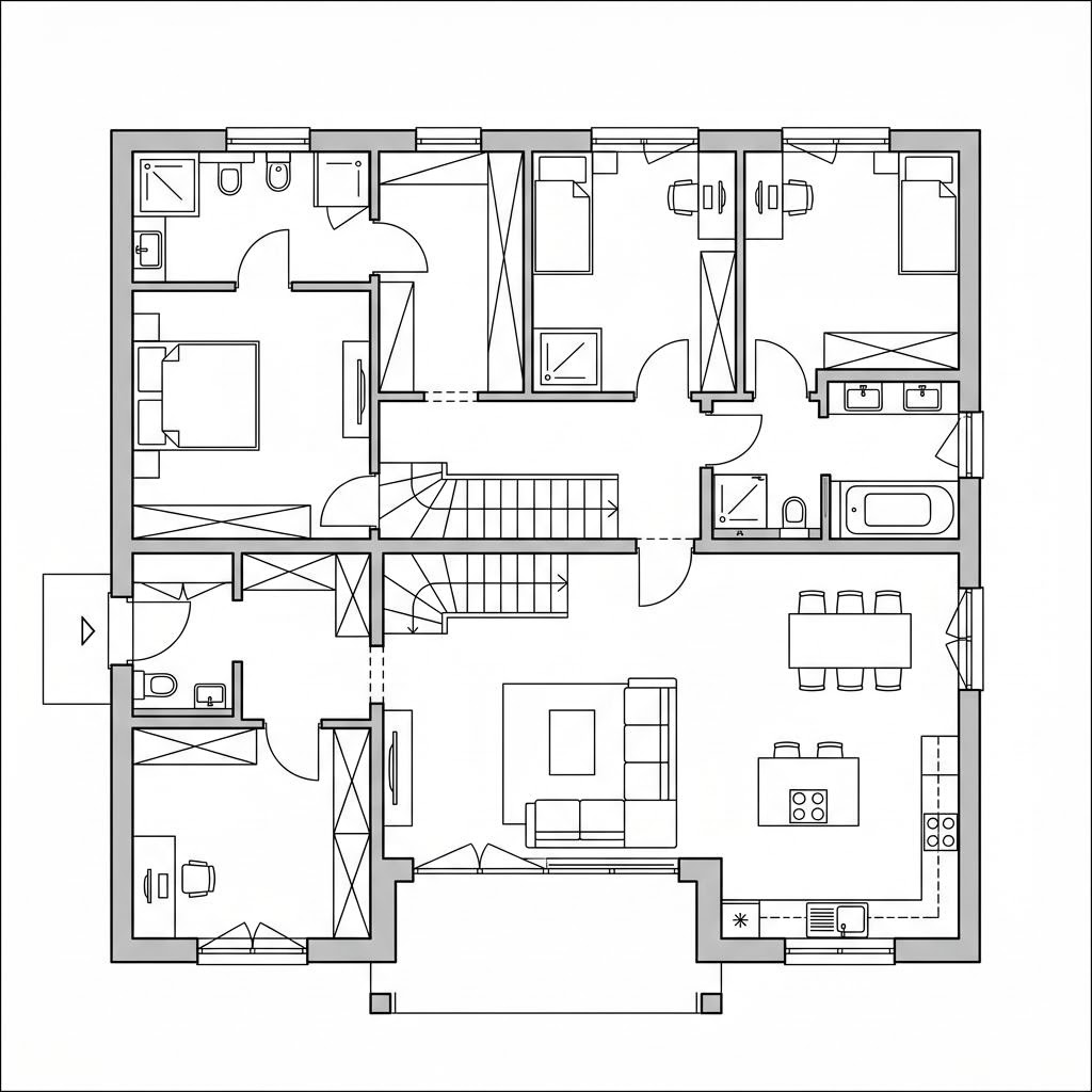 Grundriss CONCEPT-M 154 – 154 m² Stadtvilla mit 5 Zimmern