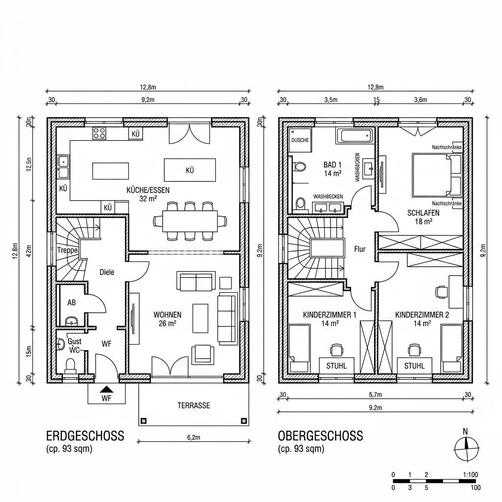 Stadtvilla Classic 186 von Danwood — Fertighaus mit rund 186 m²